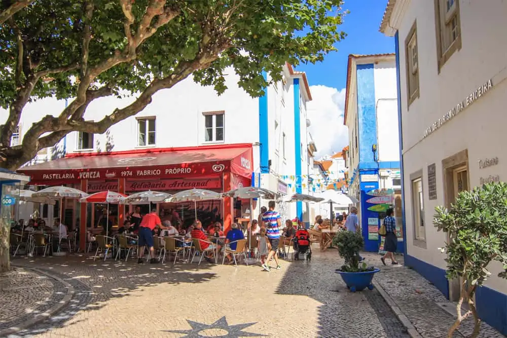 Ericeira central square in the village