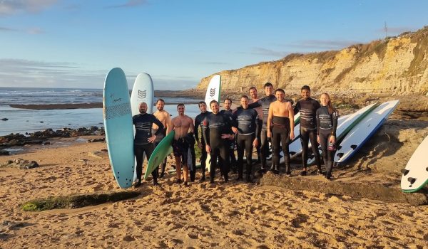 Group surf lessons in Ericeira
