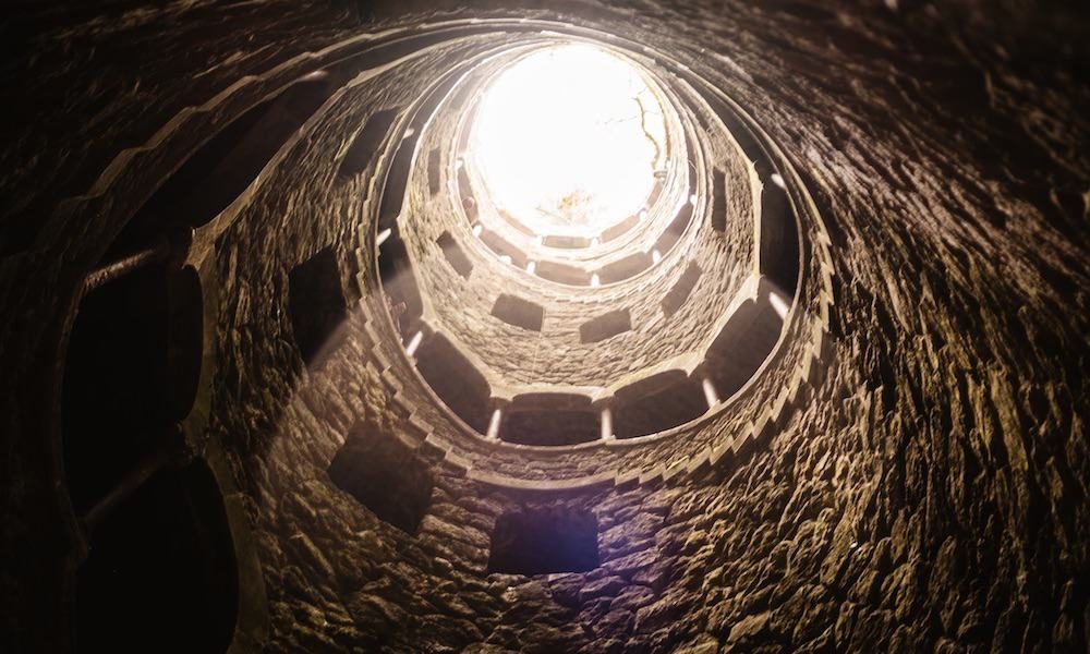 The Initiation Well at Quinta da Regaleira in Sintra